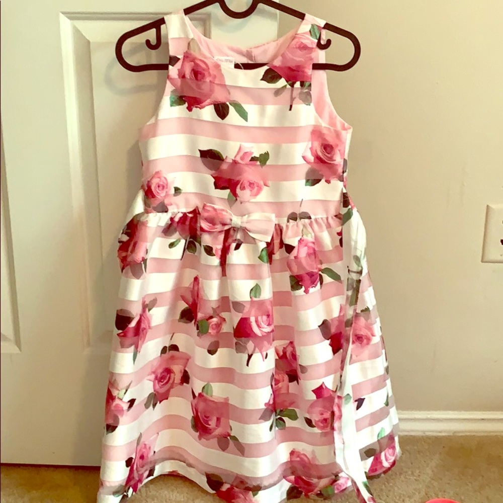 Striped rose dress || Little miss || Size 12